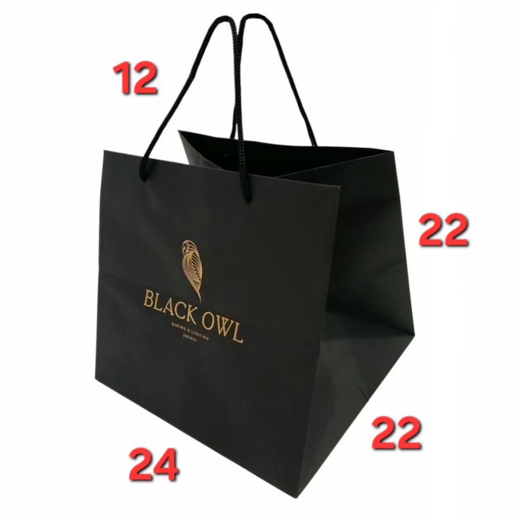 

PAPER BAG BLACK OWL / SHOPPING BAG PRELOVED ORIGINAL BRANDED