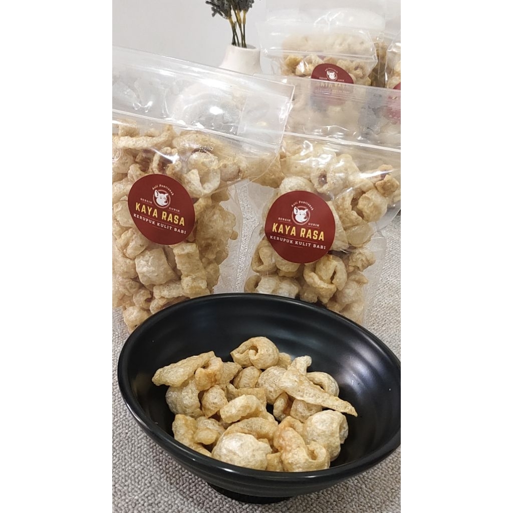 

Kerupuk Kulit Babi Premium Snack Cemilan Renyah