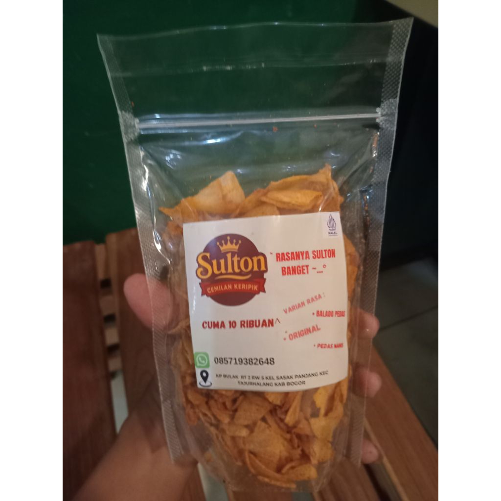 

keripik singkong sulton pedas dan original