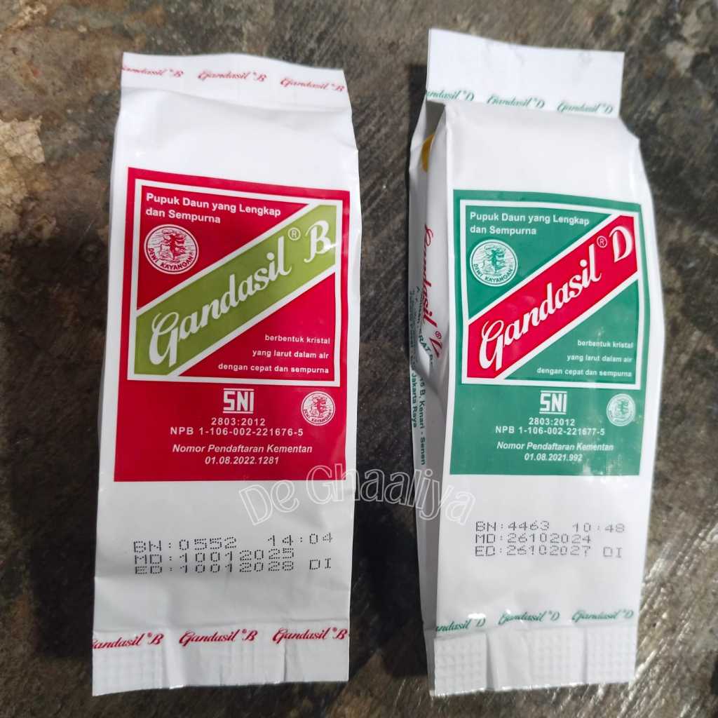 Gandasil D & Gandasil B 100 gram Gandasil Daun Gandasil Bunga Buah Kemasan 100 gram