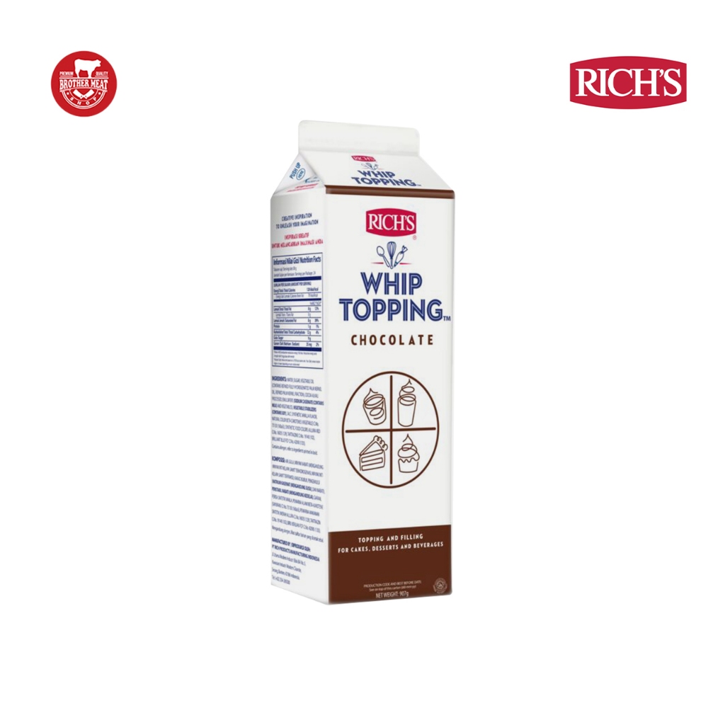 

RICH'S Whip Chocolate Whip Topping 907gr / Topping Kocok Cokelat - Brothermeatshop
