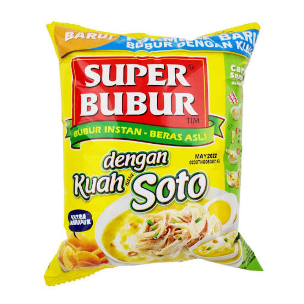

Super Bubur Bubur Instan Rasa Kuah Soto 46 gram