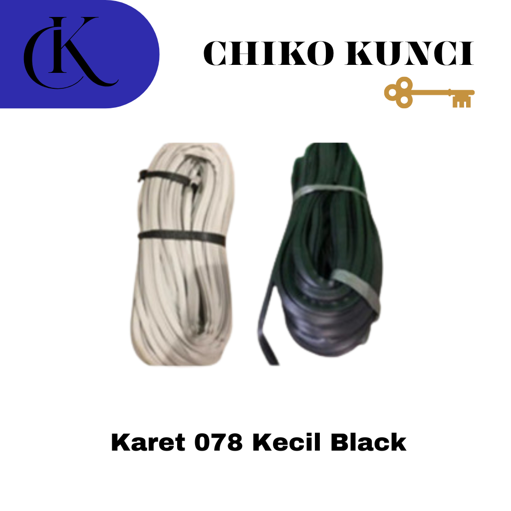 Karet 078 Hitam/Karet C Kecil /Kusen Aluminium Panjang 40 Meter