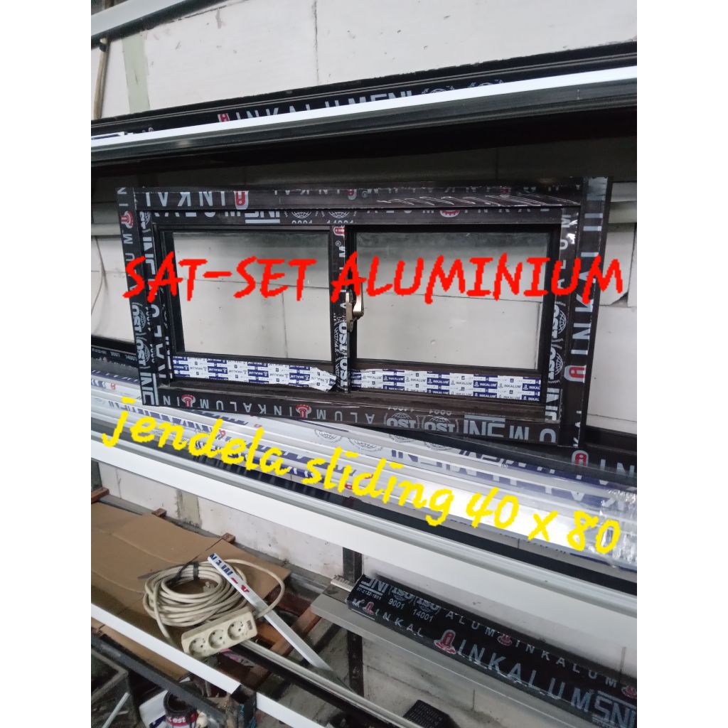 jendela sliding aluminium ukuran tinggi 40 x lebar 80