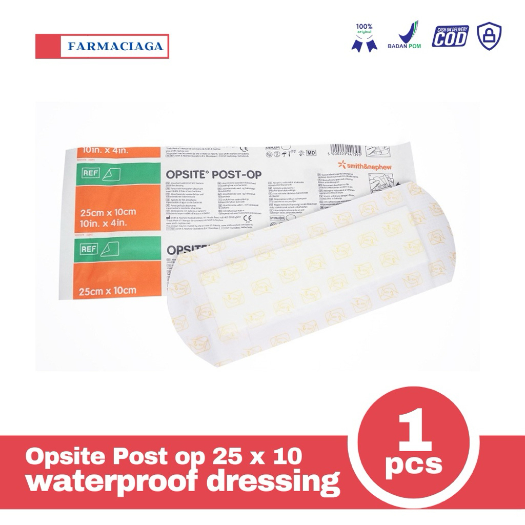 OPSITE POST-OP 25x10 cm/ Plaster tahan air / Opsite 25cm x 10cm