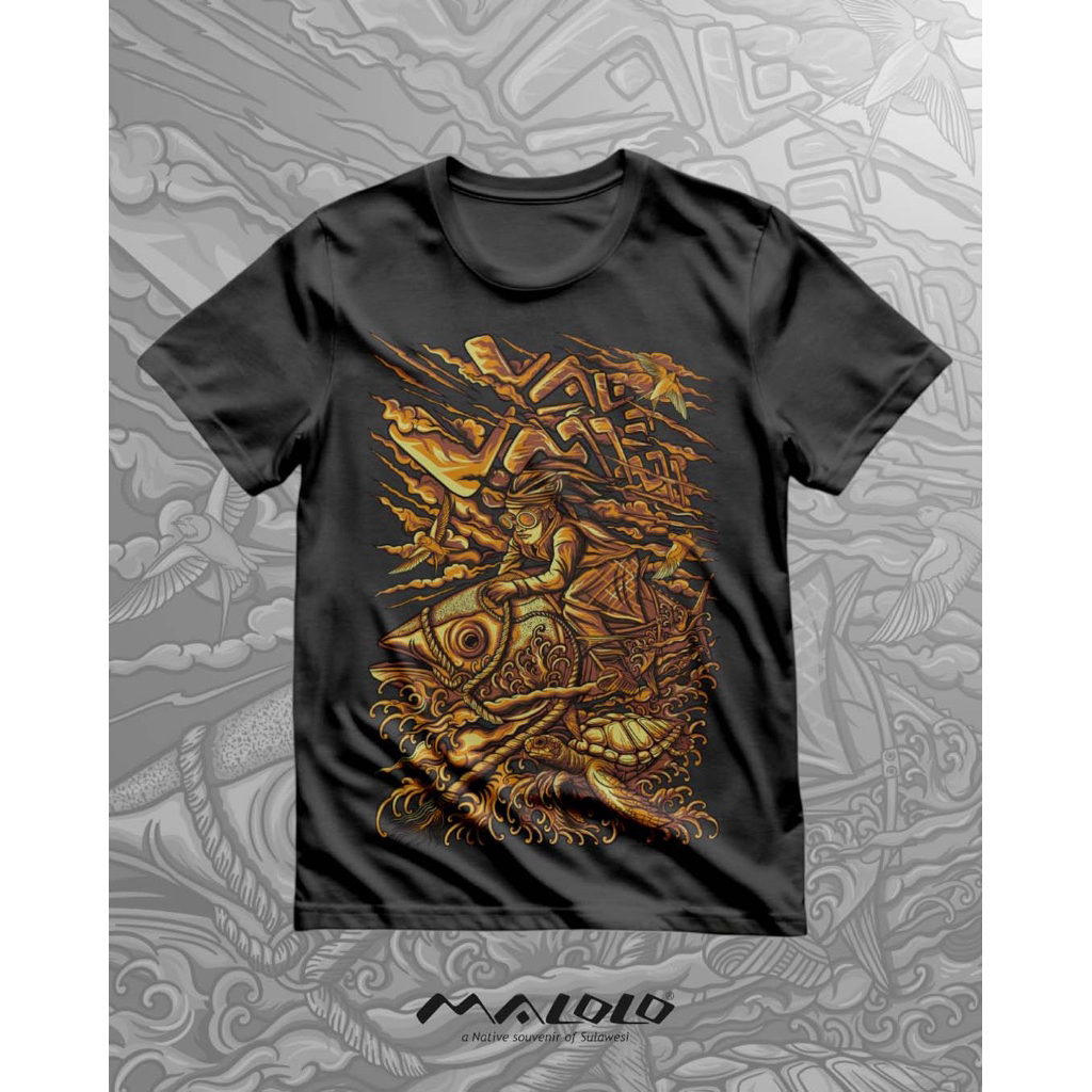 Malolo Kaos (Towaine Mandar), Mandar Malolo, Kaos Mandar, T-Shirt, Combed Cotton.