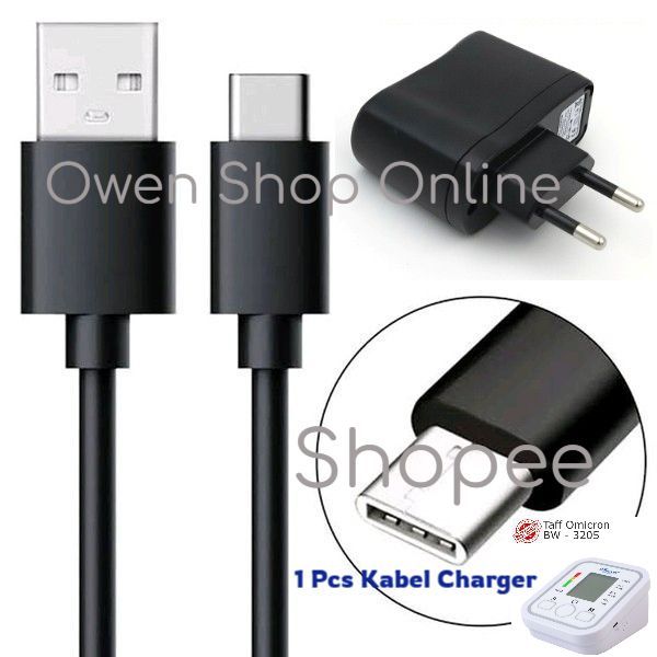 Charger Adaptor Taffware Omicron BW-3205 B869 Tensimeter Digital Tensi 5V Adapter Type C Taff Micro 