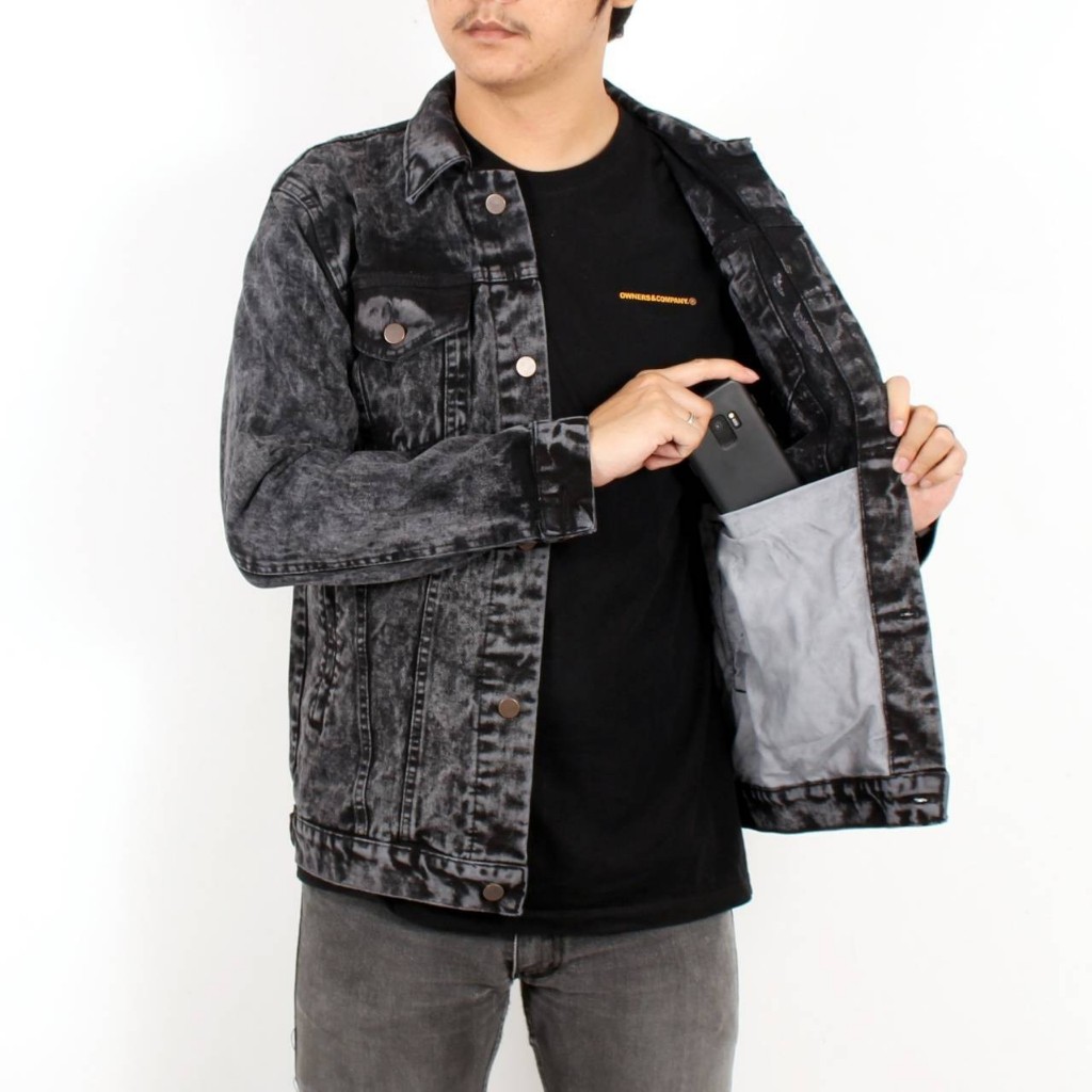 Jaket Jeans Sandwash Pria Oversize // Jaket Jeans Sandwash PRIA WANITA
