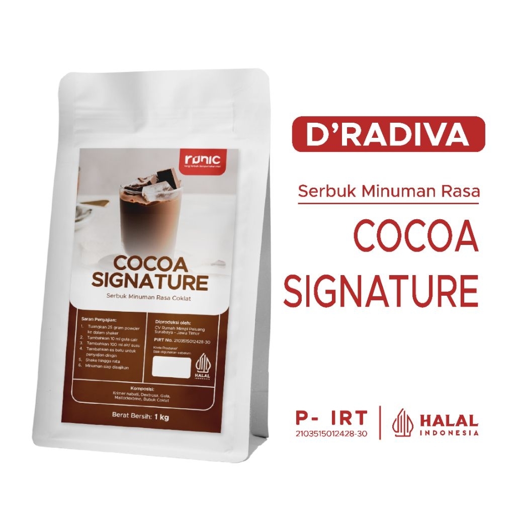 

Bubuk Minuman Premium Cocoa Signature RUNIC 1kg