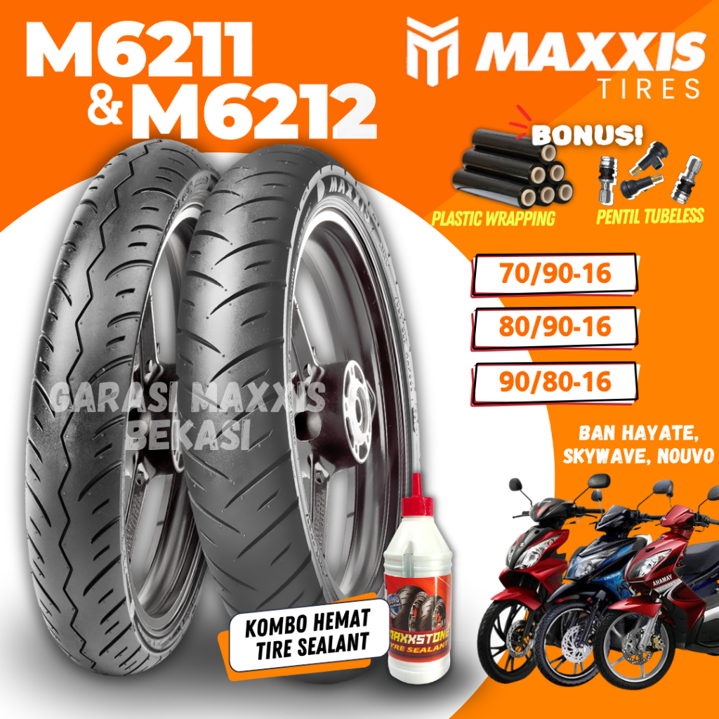 [READY COD] BAN MAXXIS M6211/12 RING 16 ( 70/90-16 / 80/90-16 / 90/80-16 )  / BAN MAXXIS RING 16 / B