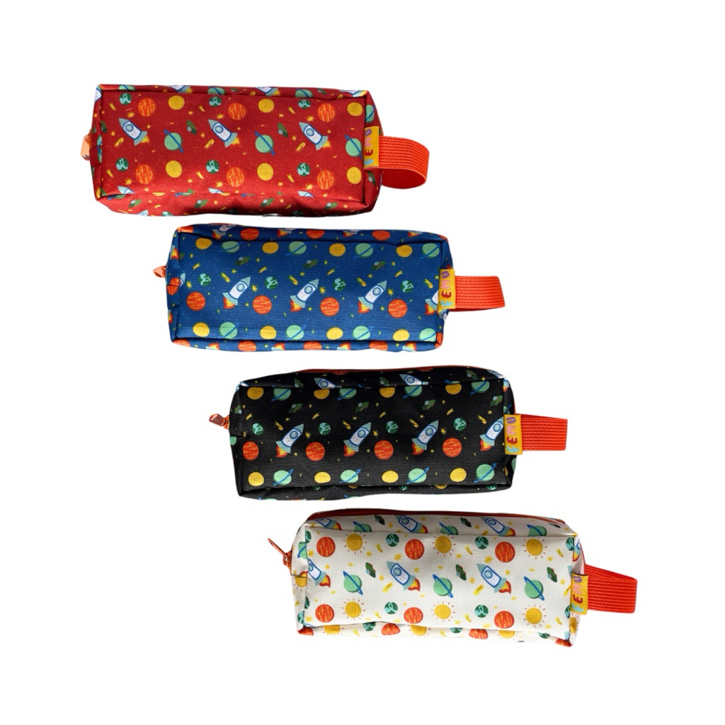 

FEMU KIDS - Tempat Pensil Alat Tulis Sekolah Pencil Case Kotak Pensil Anak Motif Roket