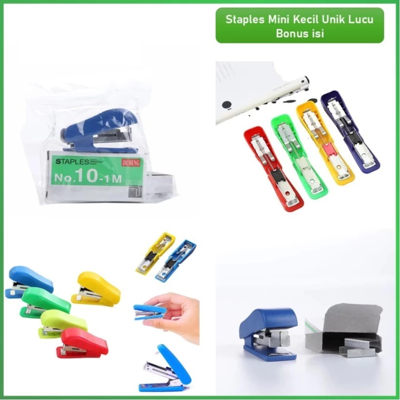 

Staples Stapler Mini Kecil Unik Lucu Bonus isi /Perlengkapan Alat Kerja Kantor Serbaguna