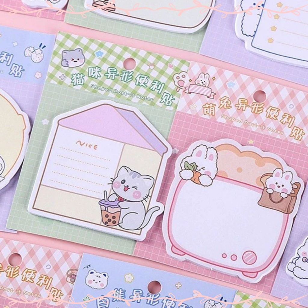 

Sticky Notes Lucu Sticky Note Motif Hewan Kucing Note Pad Memopad / Sticky Notes Aesthetic