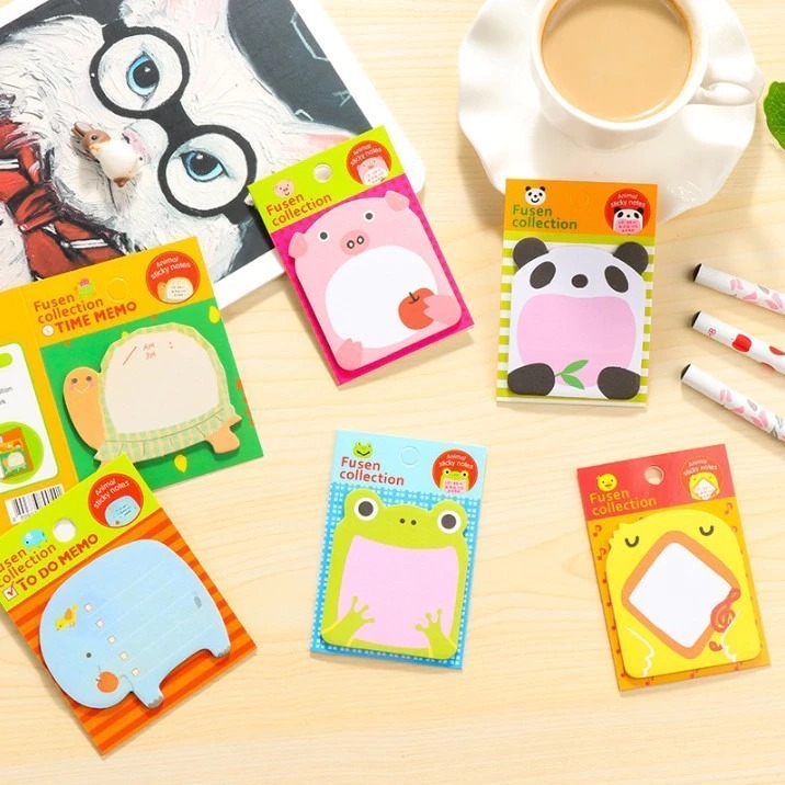

STICKY NOTES MOTIF HEWAN TEMPELAN KERTAS CATATAN MEMO NOTE KARAKTER ANIMAL MINI BOOK KARAKTER BINATANG LUCU