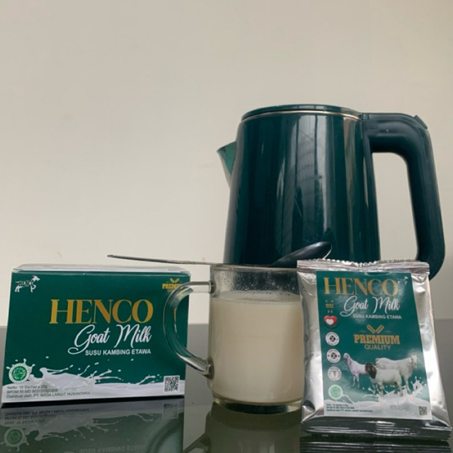 

susu kambing etawa pastikan Henco goat milk ada di dalam rumah anda