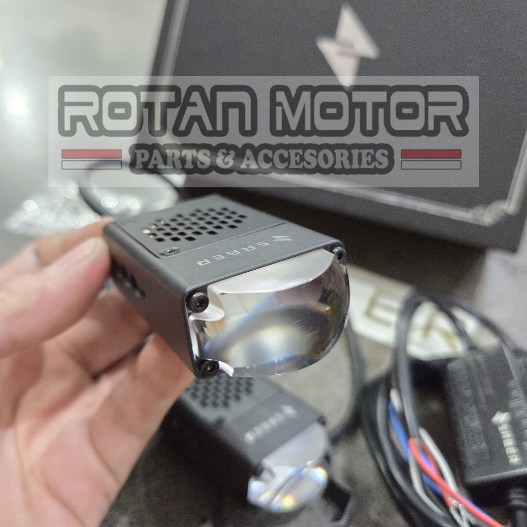 MINI PROJIE Slim SABER SR1 AERO V2 /  SABER SR 1 AERO V2 Blue Lens 2X30W / LAMPU TEMBAK SABER