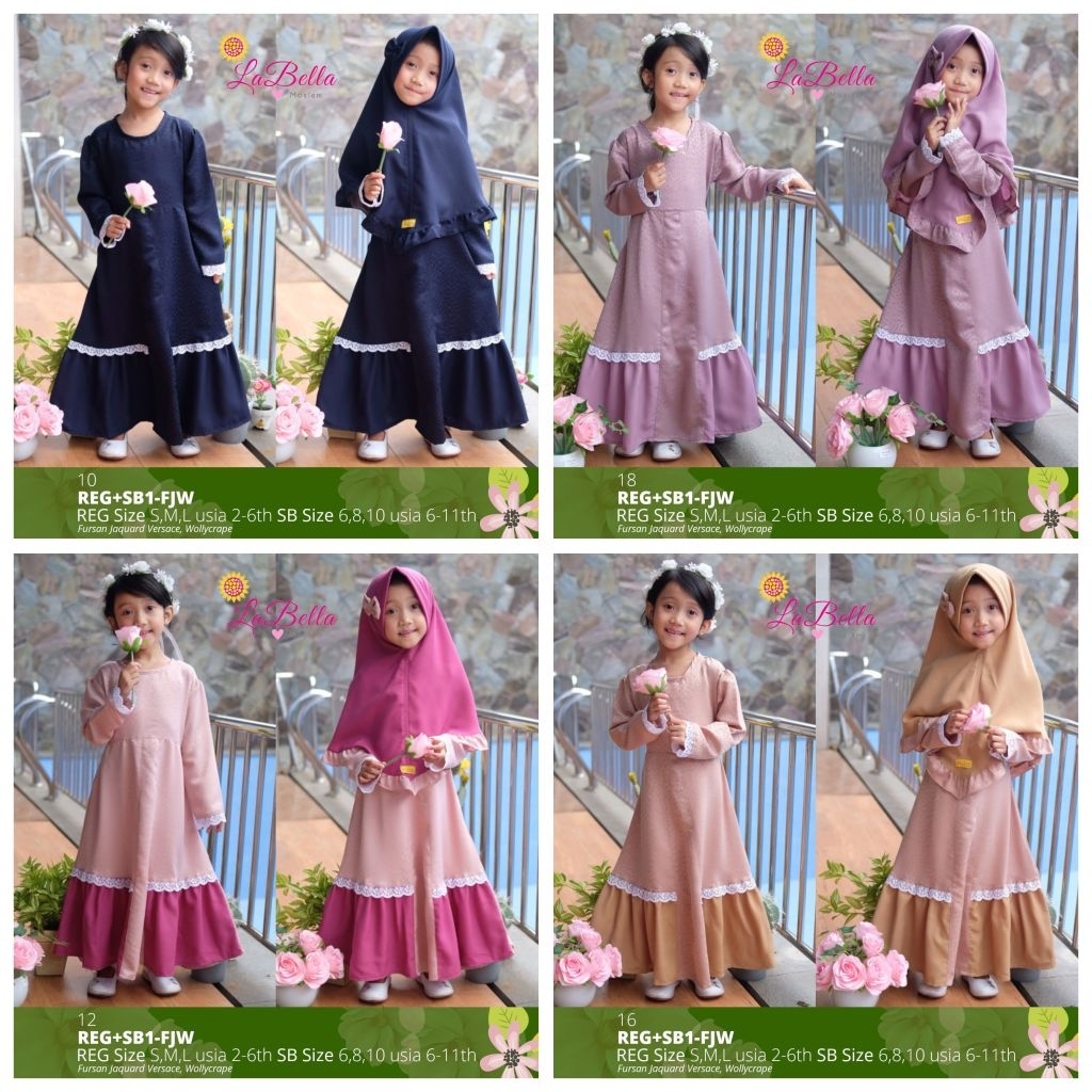 [ VAVA ] By Labella gamis anak warna navy dress muslim warna biru Dongker toko baju muslim labella N