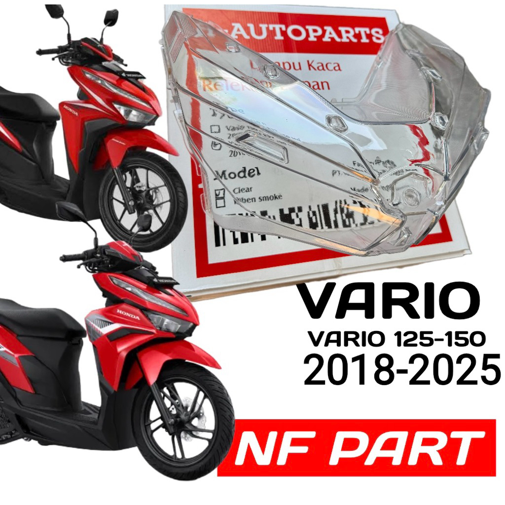 cover kaca Lampu Depan Vario 125 NEW 150 ESP Keyless 2018-2024 m kaca lampu depan Vario New 125 150