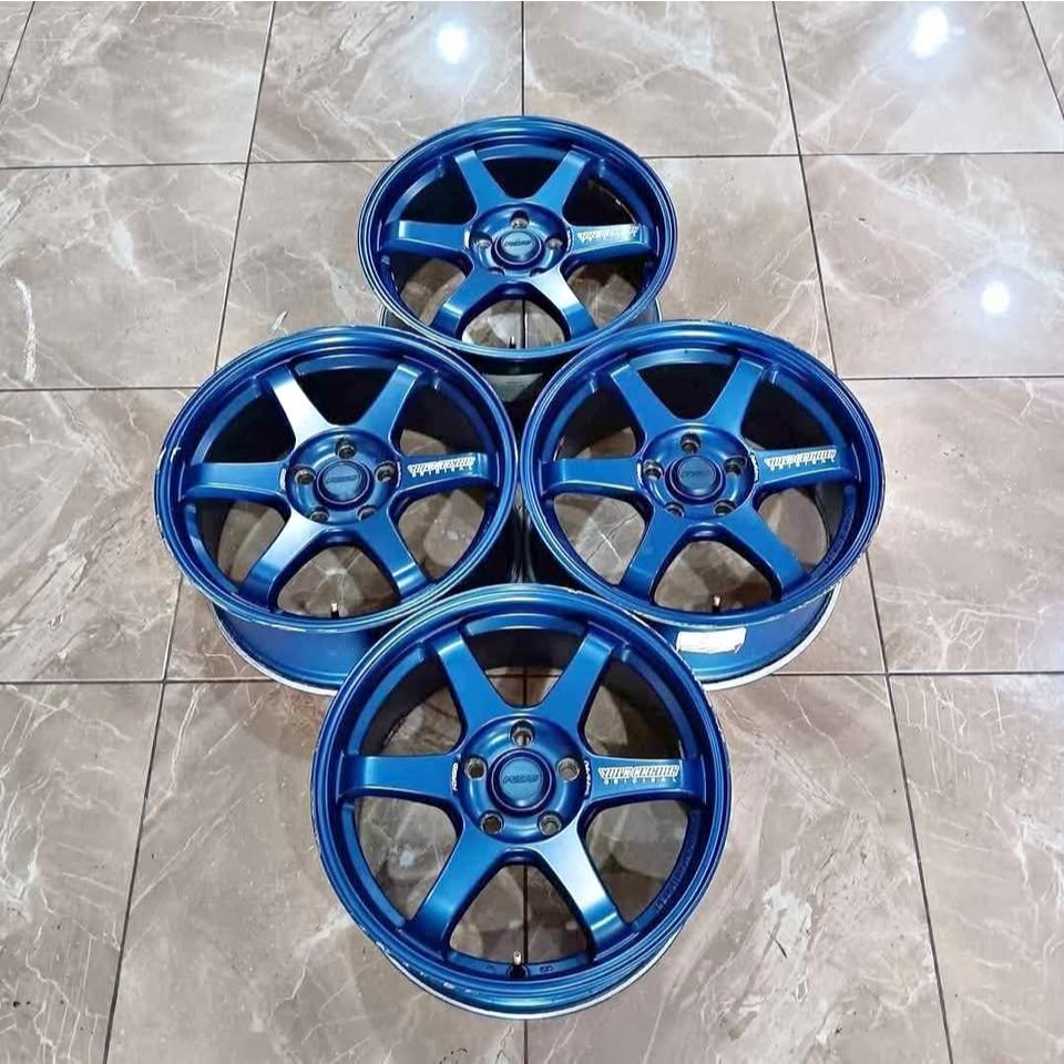 VELG MOBIL RACING TE37 RING 17 LEBAR 8 LUBANG BAUT PCD 5X114 ET42 PELEK