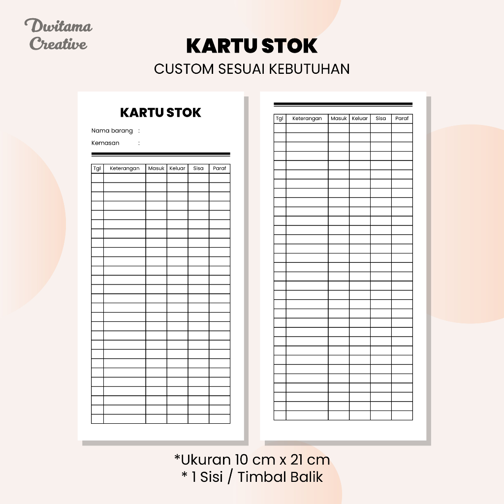 

Kartu Stok Barang / Obat SATUAN