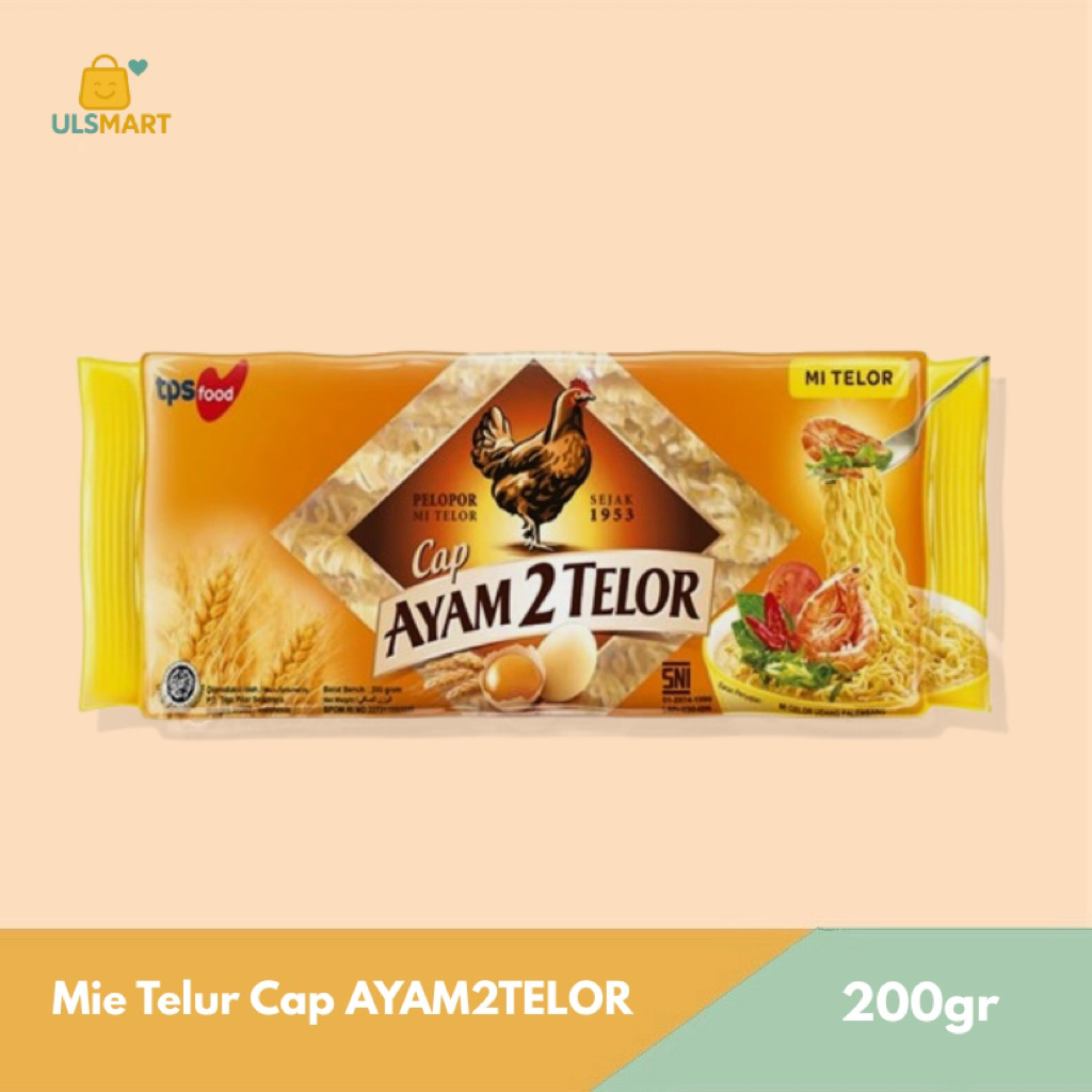

Mie Telur Cap AYAM 2 TELOR 200 gr