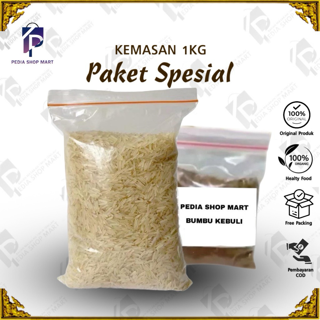 

Beras Basmati 1kg Gratis Dengan Bumbu Kebuli | Premium Extra 1121