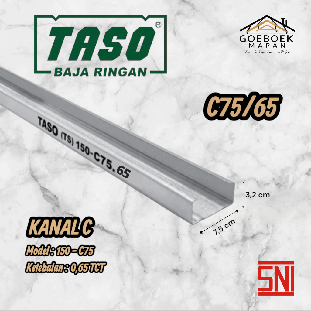 Baja Ringan Kanal Canal C Taso C75/65 SNI
