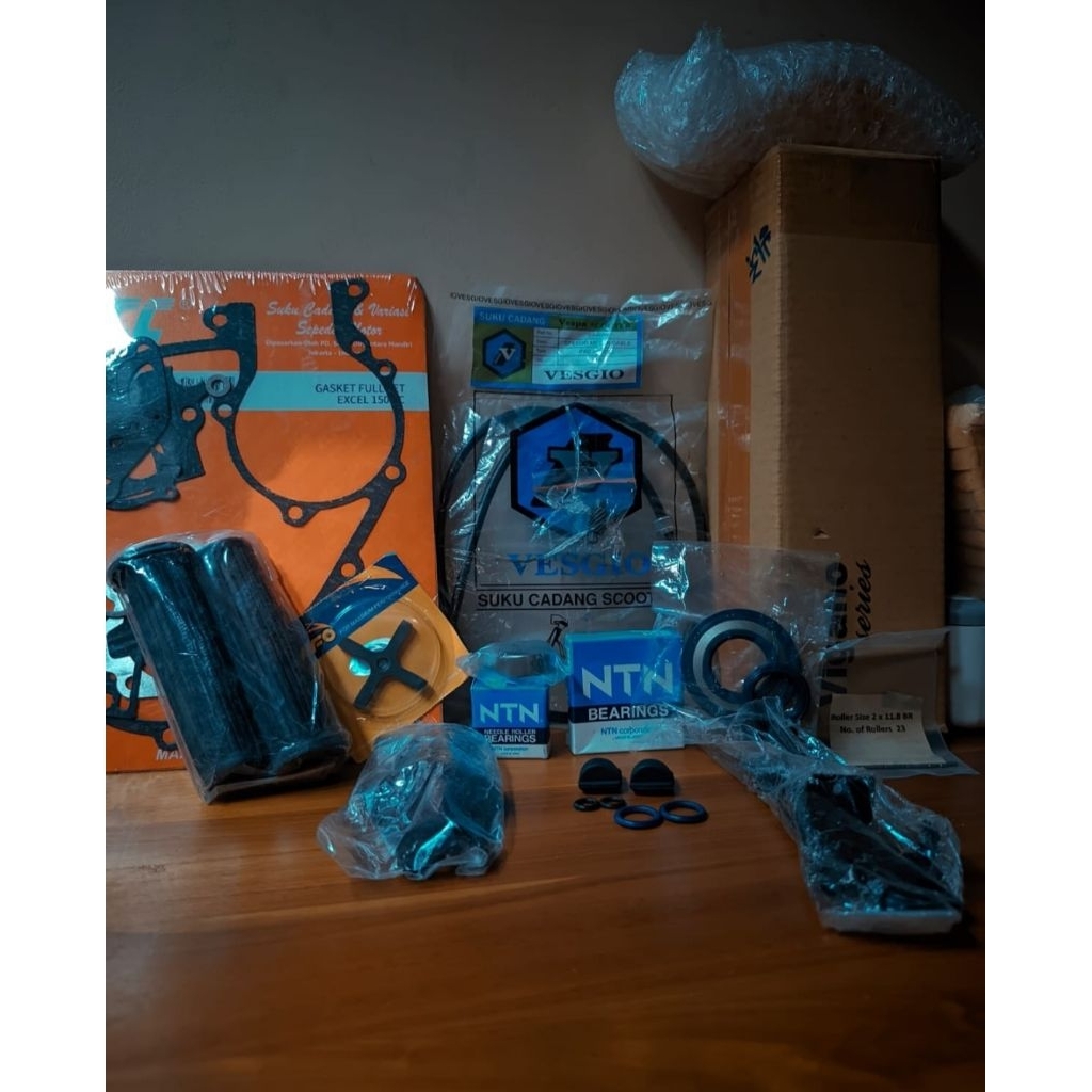 paket belah mesin vespa excel + asesoris