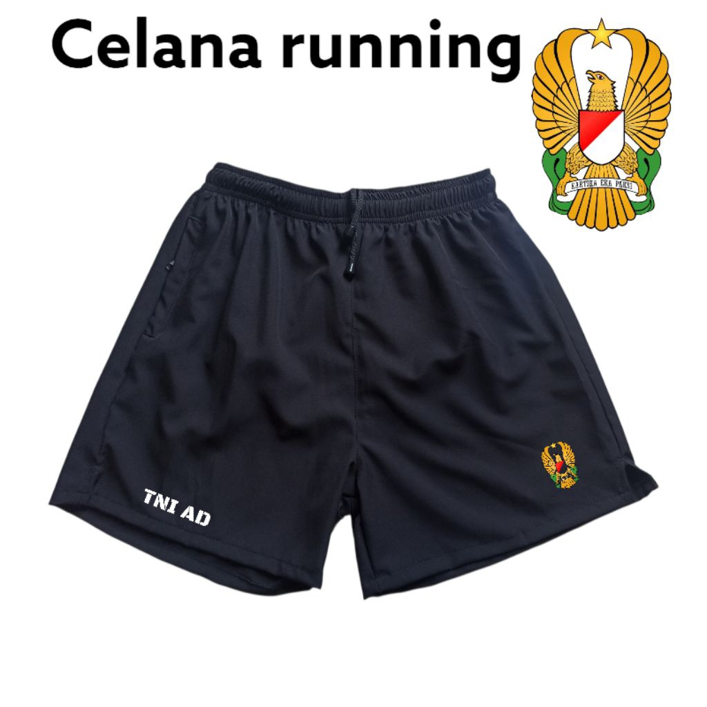 Celana running TNI AD / celana olahraga pria TNI AD / celana pendek TNI polri / celana infanteri