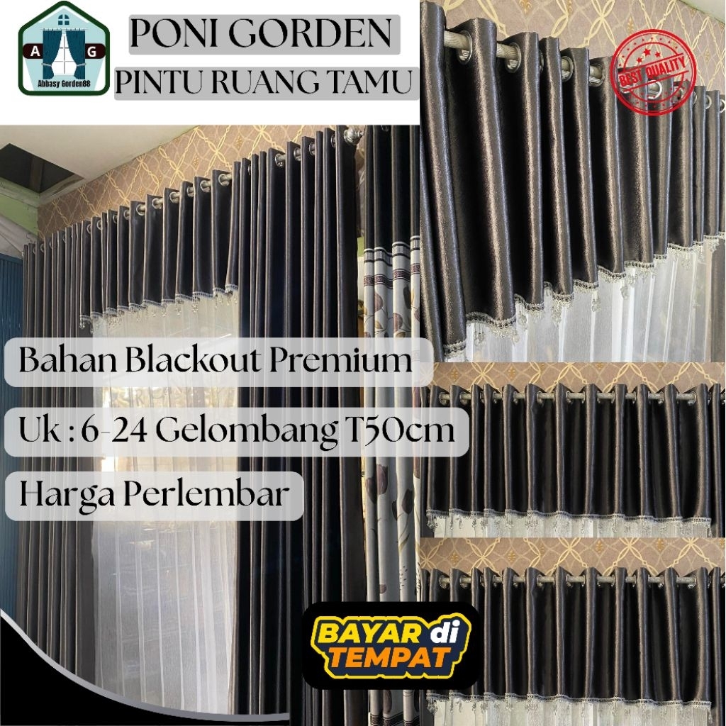 Gordeng Poni Jendela Minimalis Hordeng Poni Pintu Mewah Tabal Tidak Norak