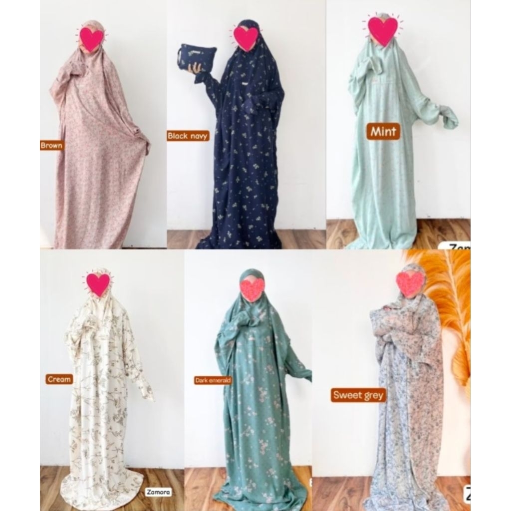 Mukena Terusan Rayon Viscose Premium Motif  [Bisa COD]