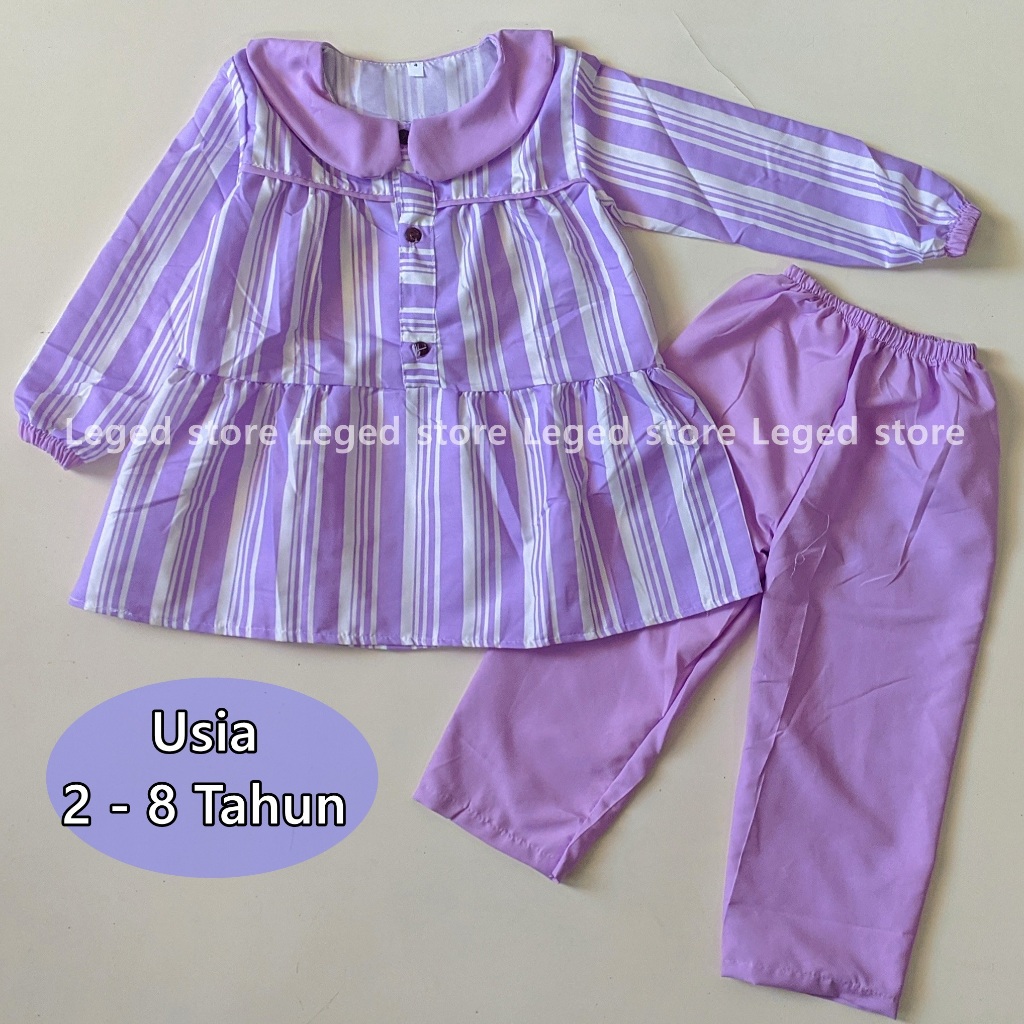 OneSet Anak - Setelan ZAVINA ANAK/Baju anak Perempuan/SET HARUKA TUNIK ANAK PEREMPUAN/Baju Tidur Ana