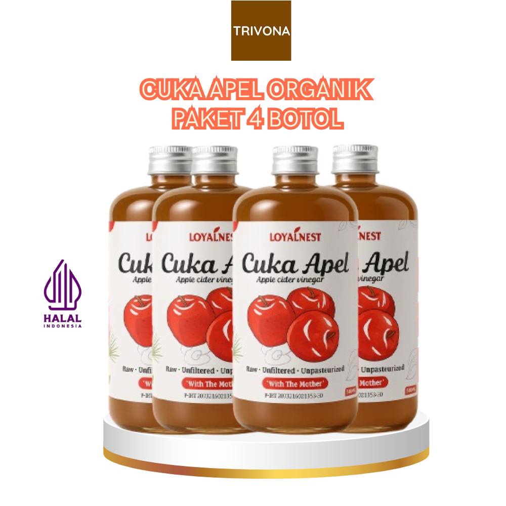 

4 Botol Cuka Apel With Mother Organik Original Untuk Kesehatan
