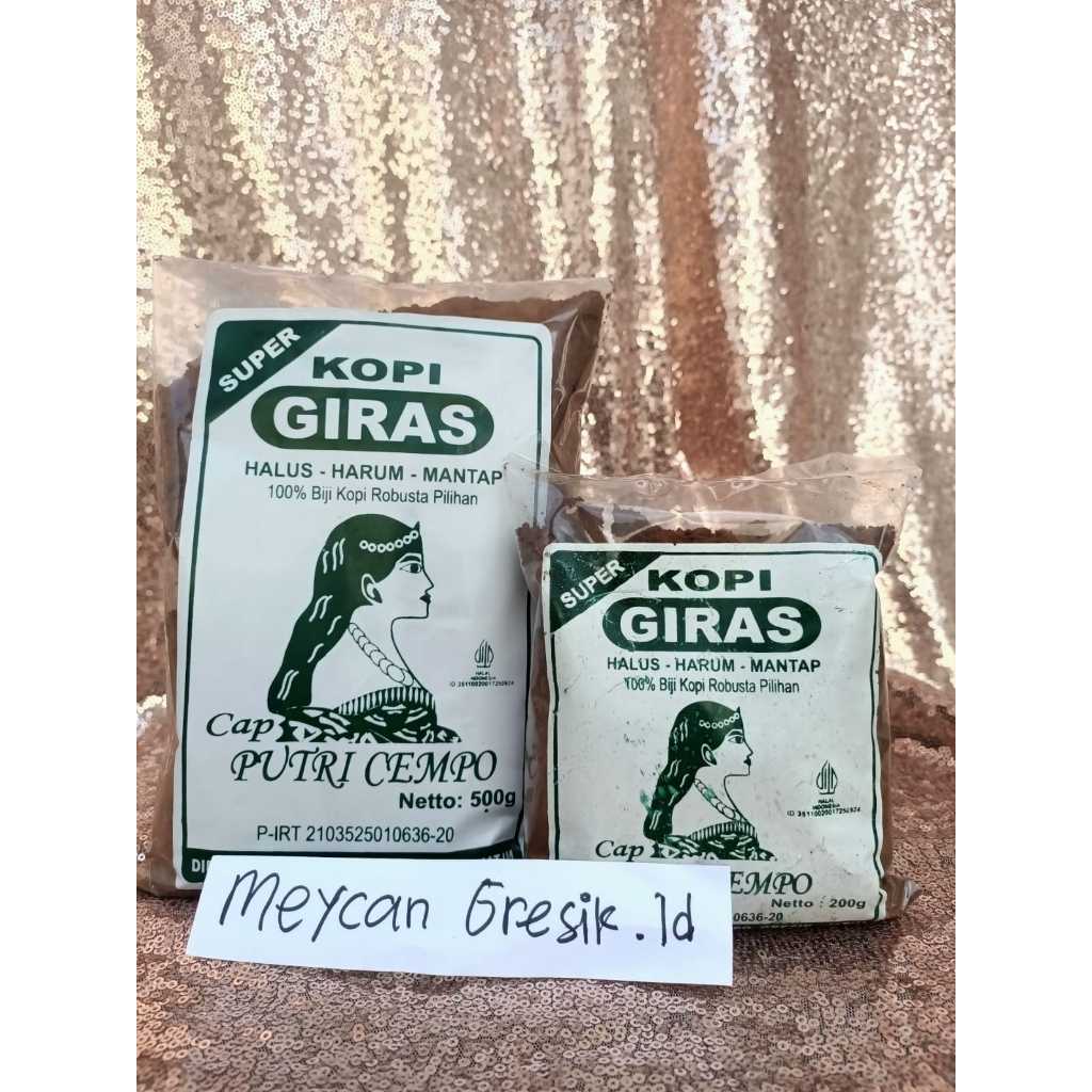

Robusta Promo Kopi Giras Istimewa Super Cap Putri Cempo Aroma Khas Harga Merakyat@200G/@500G