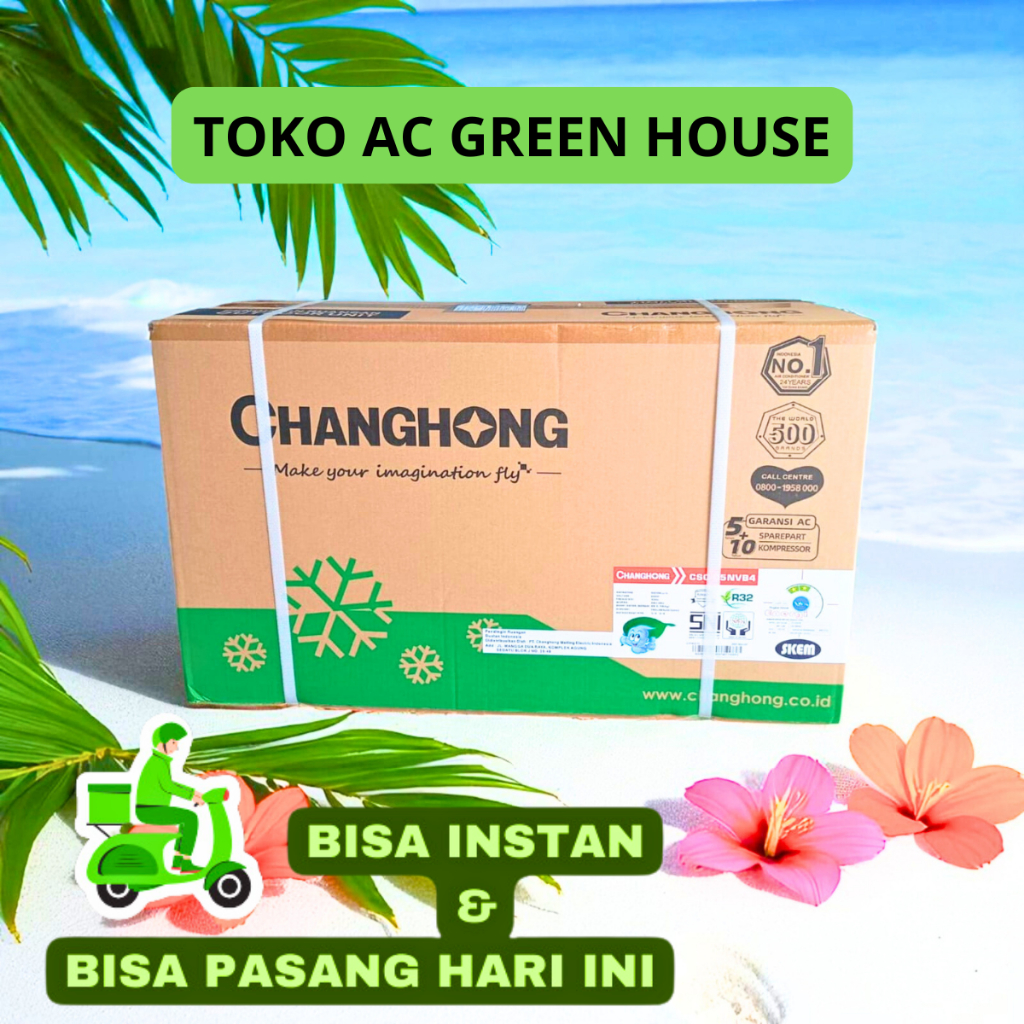 Bisa Kirim Instan Outdoor ac Changhong 1/2 pk - 2 pk tipe terbaru CSC-05NVB4 - CSC-18NVB3 Full Freon