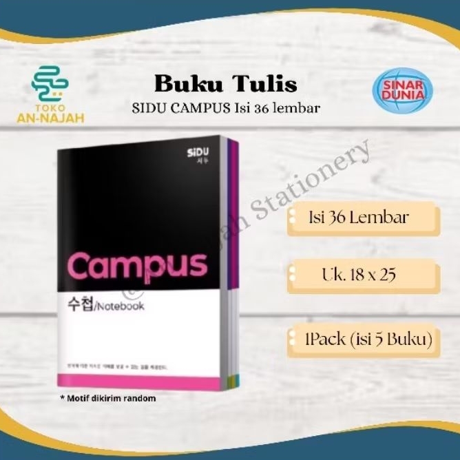 

Buku Boxy SIDU CAMPUS Isi 36 Lembar (5 Buku)