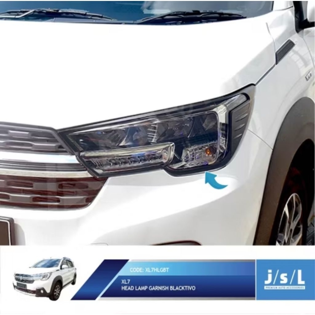 Paket garnish lampu hitam doff suzuki XL7.