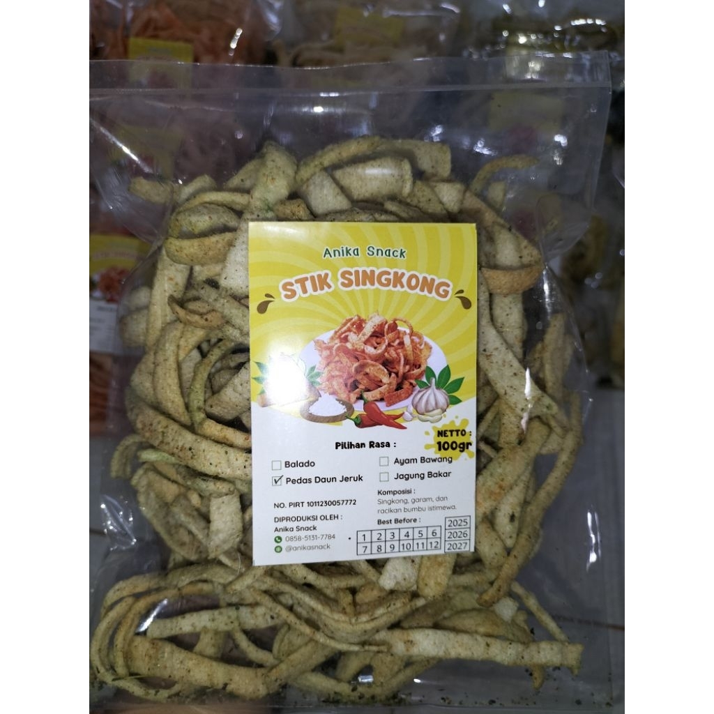 Stik Singkong Rasa Pedas Daun Jeruk Balado Ayam Bawang Jagung Bakar by Anika Snack