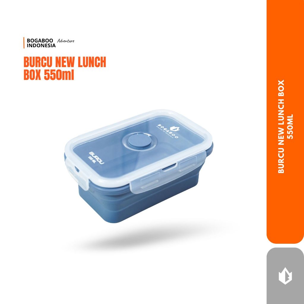 Bogaboo BURCO  Foldable Lunch Box Silicone 550 ML - Kotak Makan  Portable - Tempat Makan Elastis - T