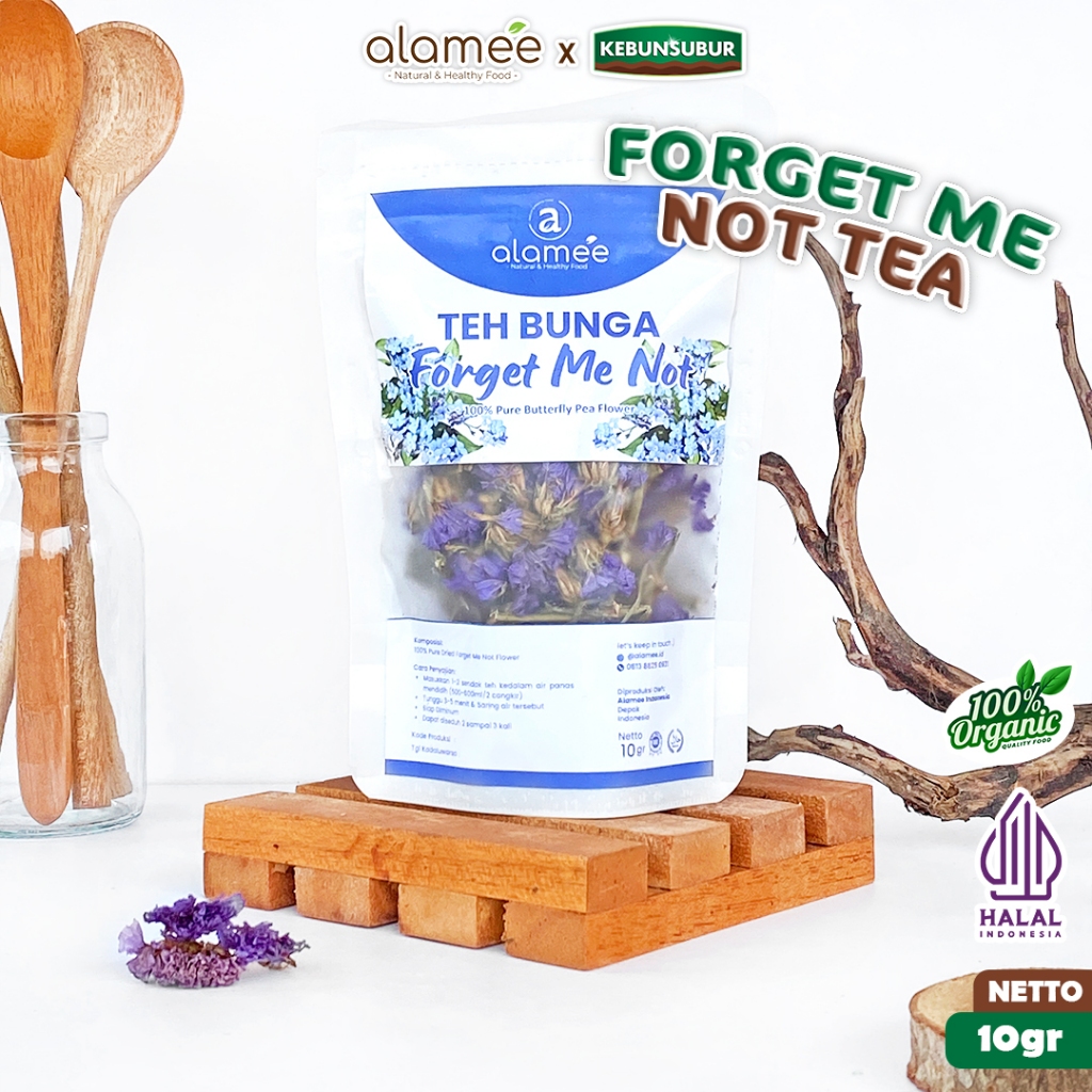 

ALAMEE Teh Forget Me Not Flower Tea Bunga Organik Kering Dried 10gr Premium kebunsubur