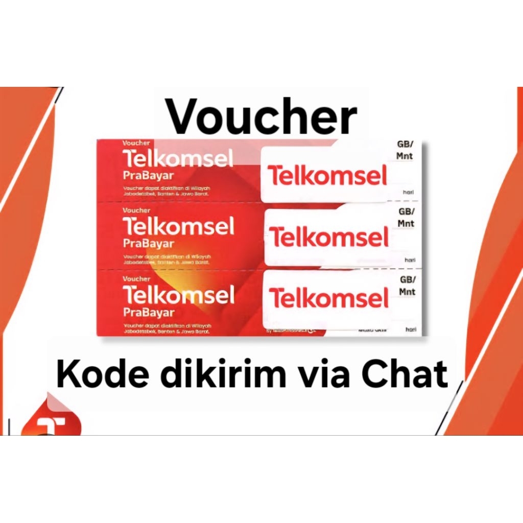 Voucher fisik Telkomsel kode dikirim via chat
