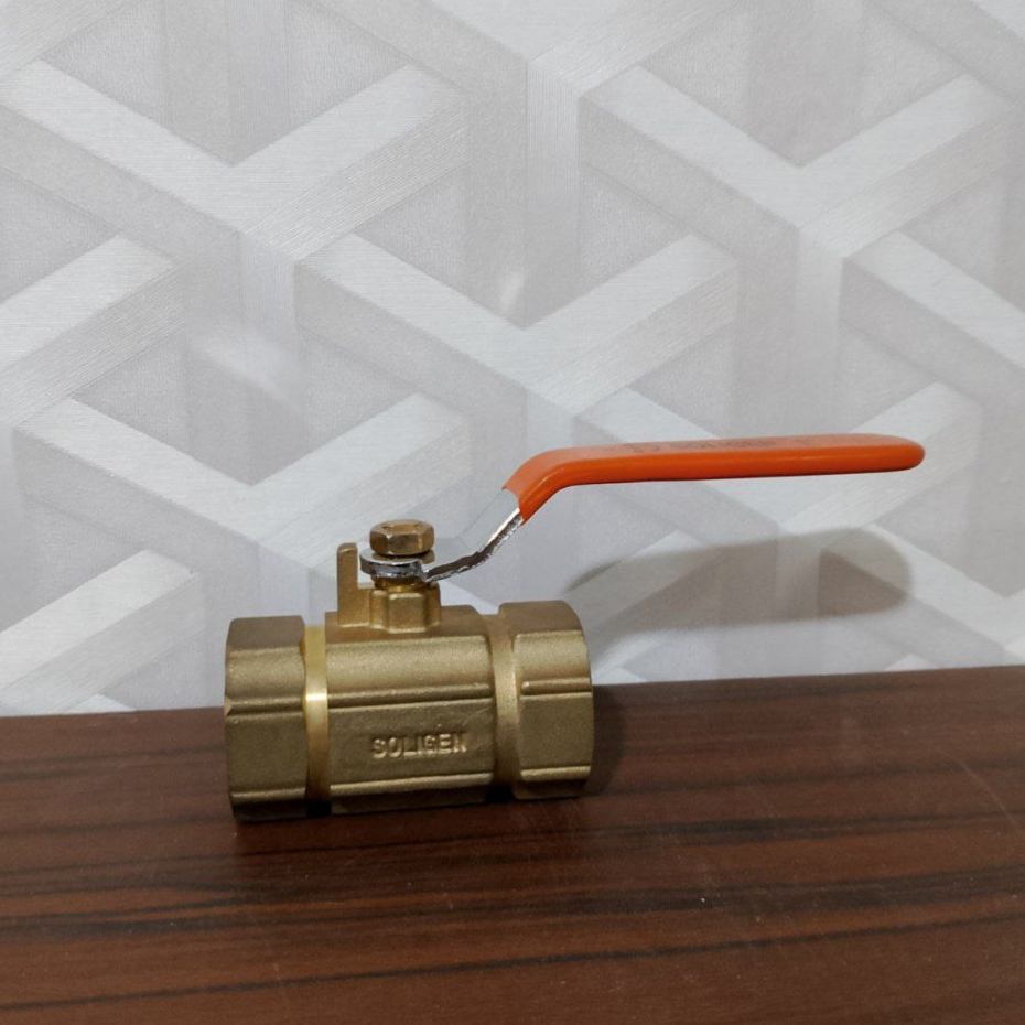 BALL VALVE KUNINGAN 1NCH SOLIGEN STOP KRAN KUNINGAN 1INCH BALL VALVE 1" KUNINGAN