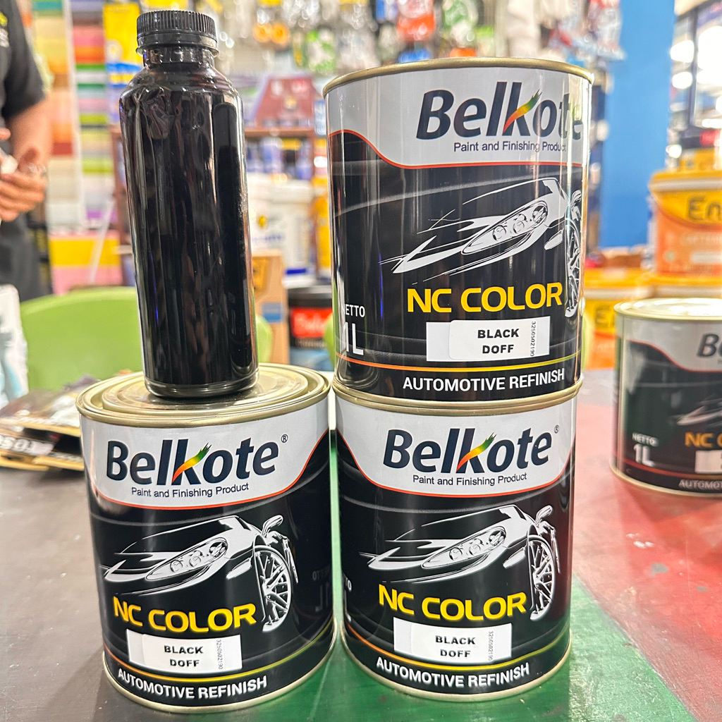Hitam doff Belkote NC black Doff 1L . 500 ml . 250 ml || Cat Belkote Black Doff NC