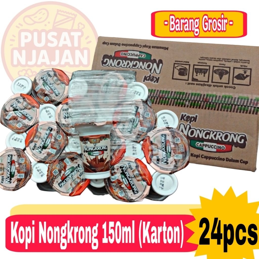 

Grosir - Kopi Nongkrong Cappucino 150ml Karton isi 24pcs