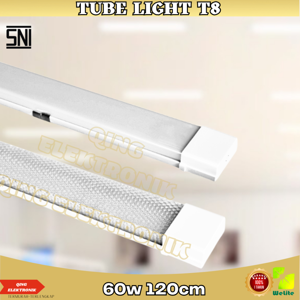 Lampu TL Slim T8 LED Kotak Tubelight LED Linear T8 60W 120CM Termurah Bergaransi