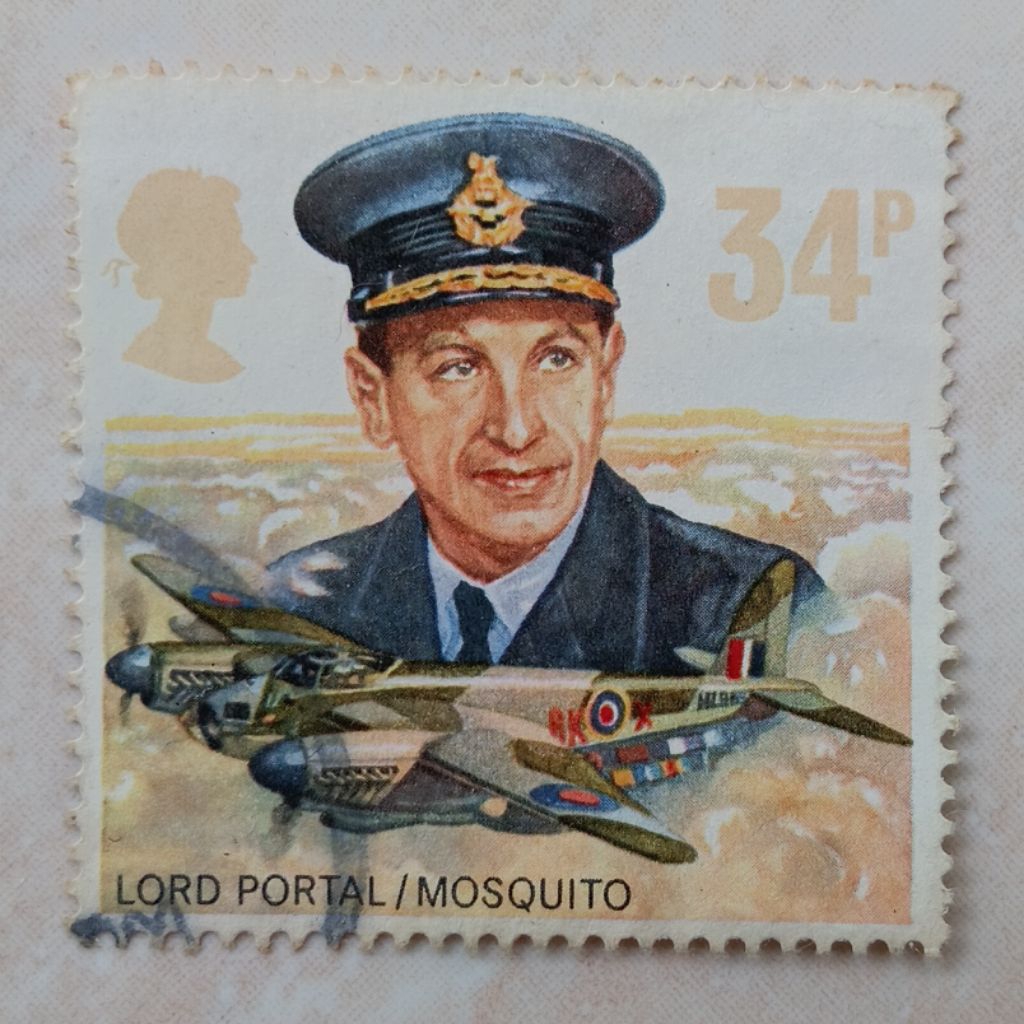 

Perangko Prangko Jadul Inggris UK Seri Royal Air Force Lord Portal Mosquito 1986 - YN2652