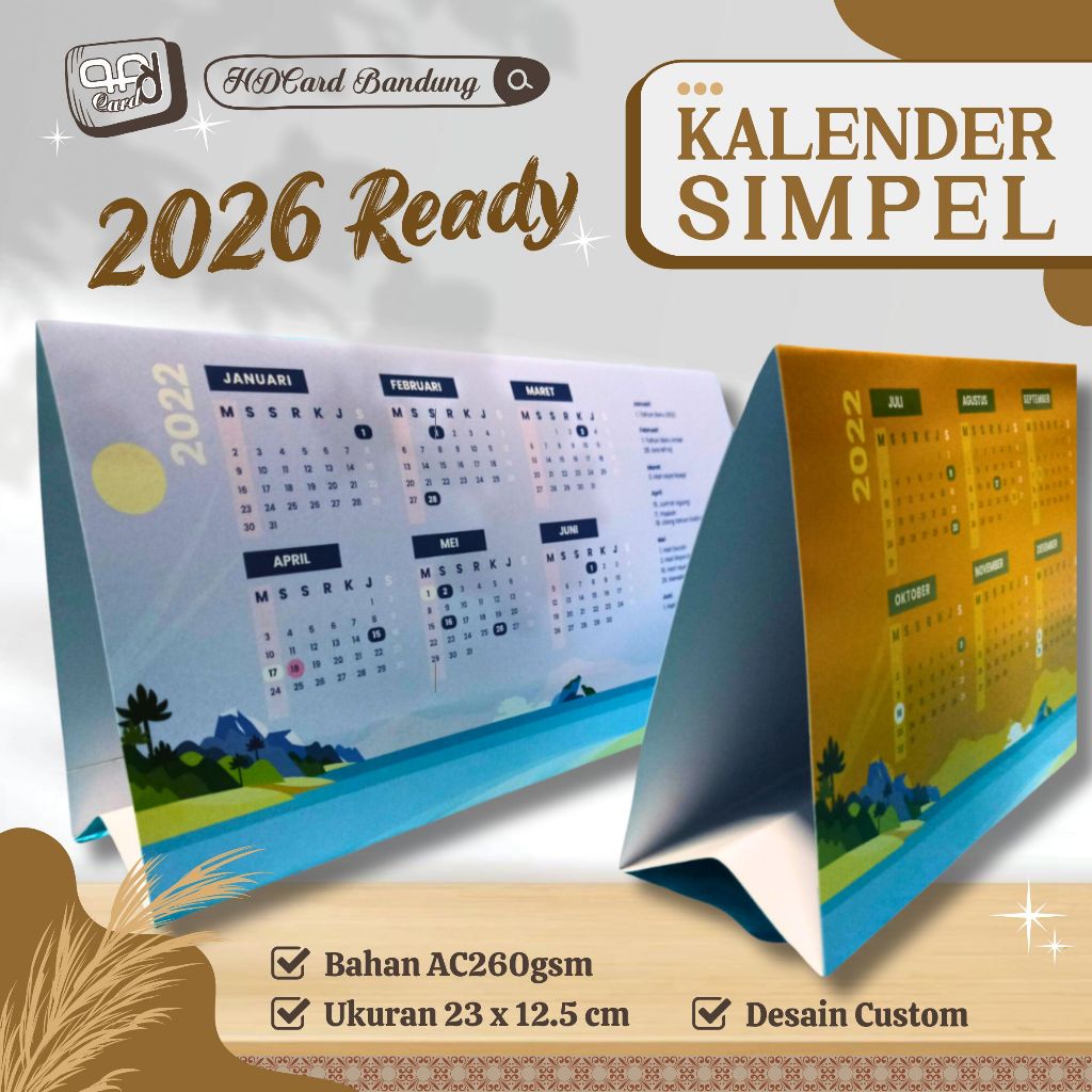 

Kalender Simpel Desain Custom Kalender Meja Souvenir Nikah Usaha dll l Kalsim