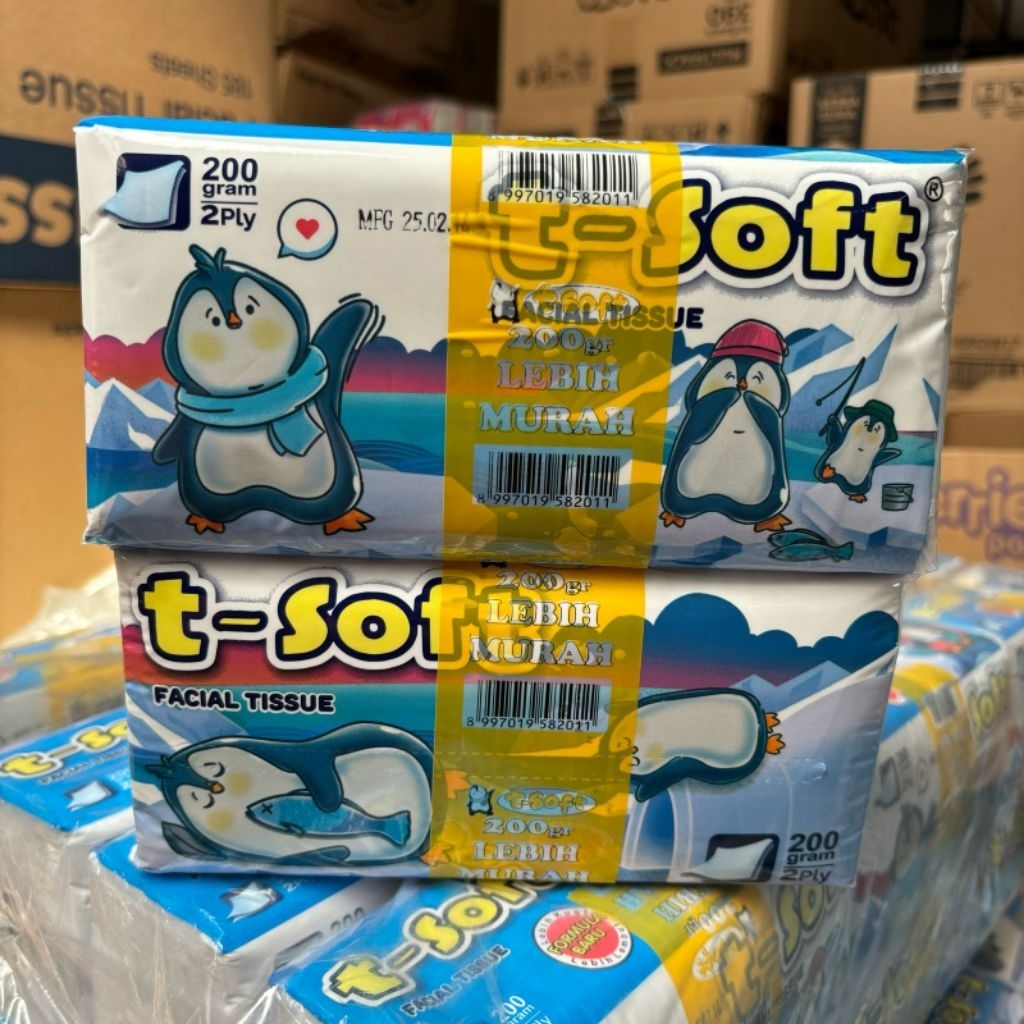 Tisu Facial T-Soft Banded 200Gram