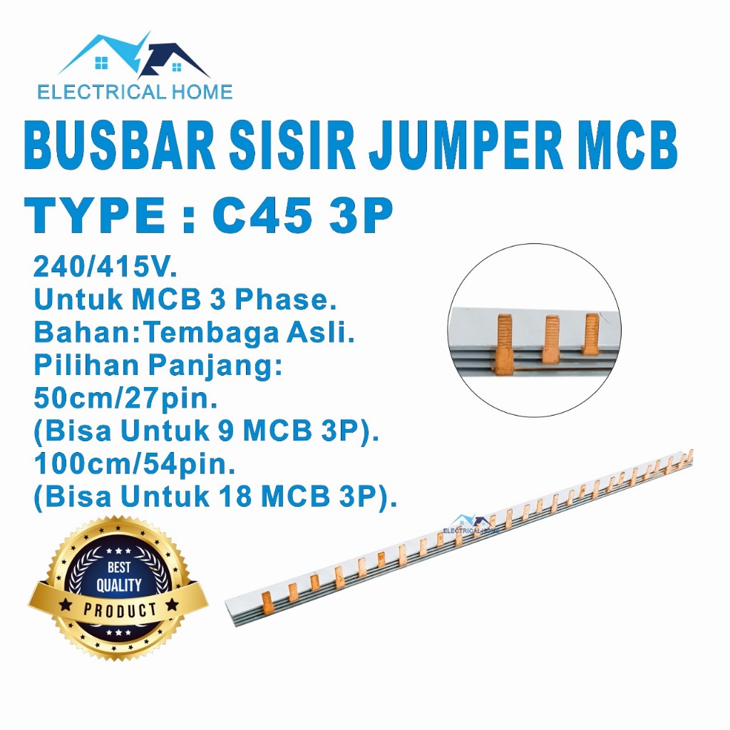 BUSBAR SISIR MCB 3 PHASE JUMPER MCB 3 PHASE