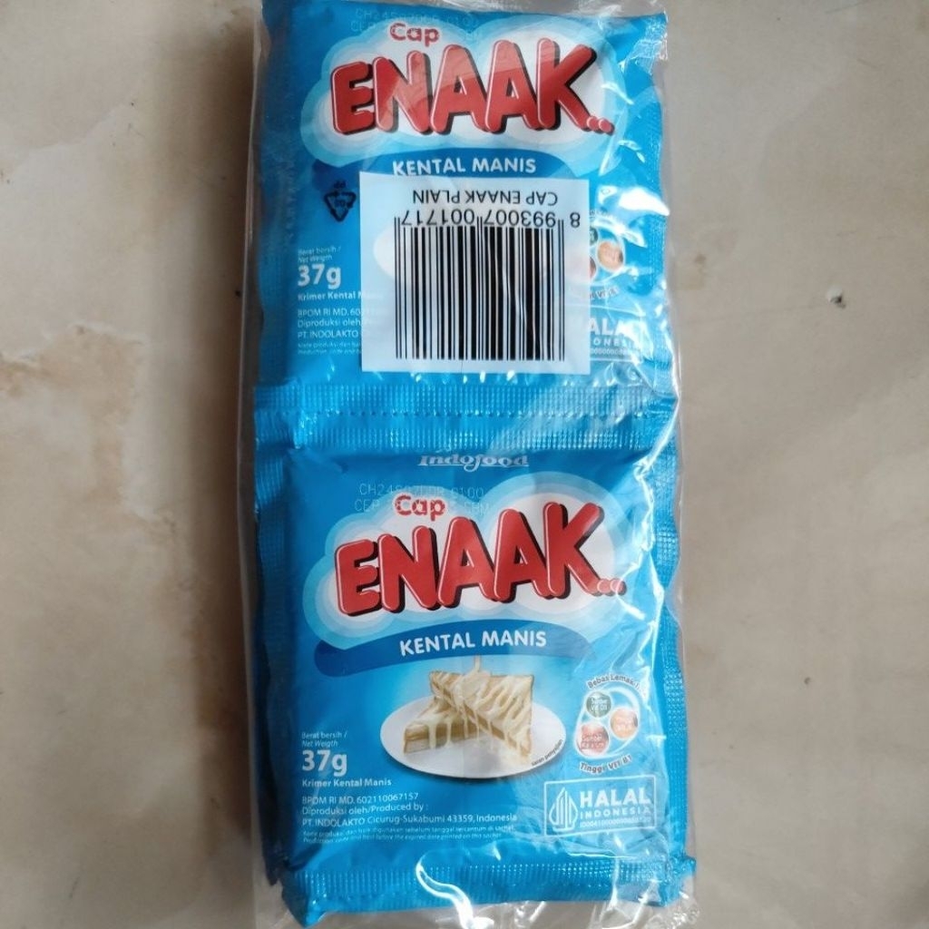 

susu krimer kental manis cap enaak perpack isi 6